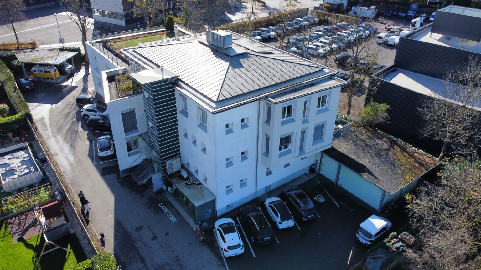 Luftaufnahme des Geninstituts in Dornbirn